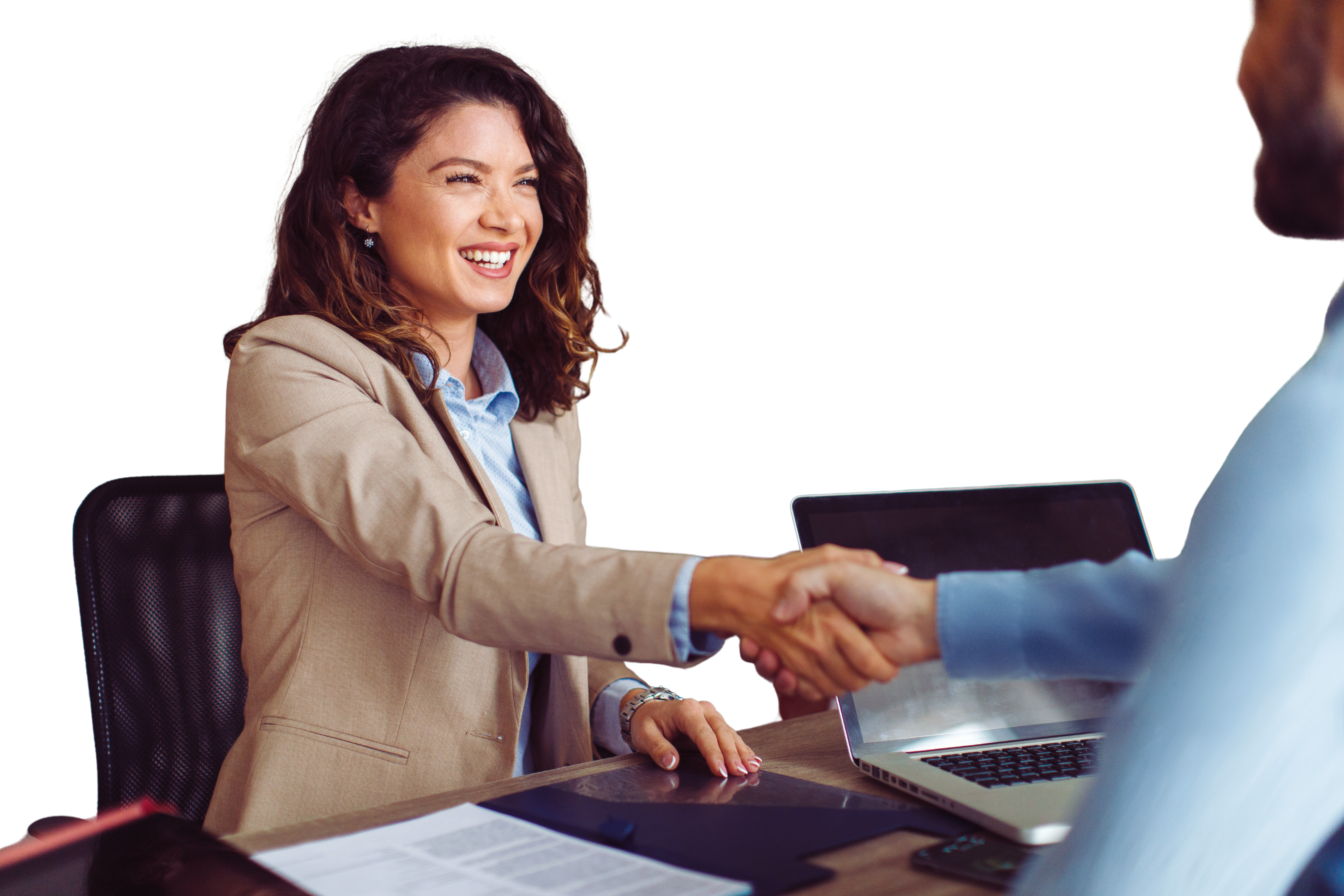 Business meeting overlay